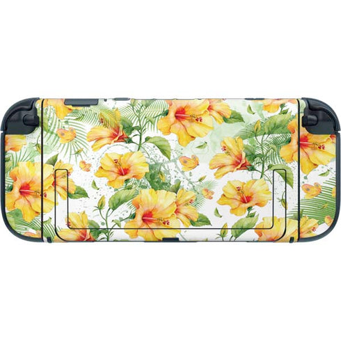 Yellow Hibiscus Nintendo Switch 2 (2025) with Joy-Con Skin